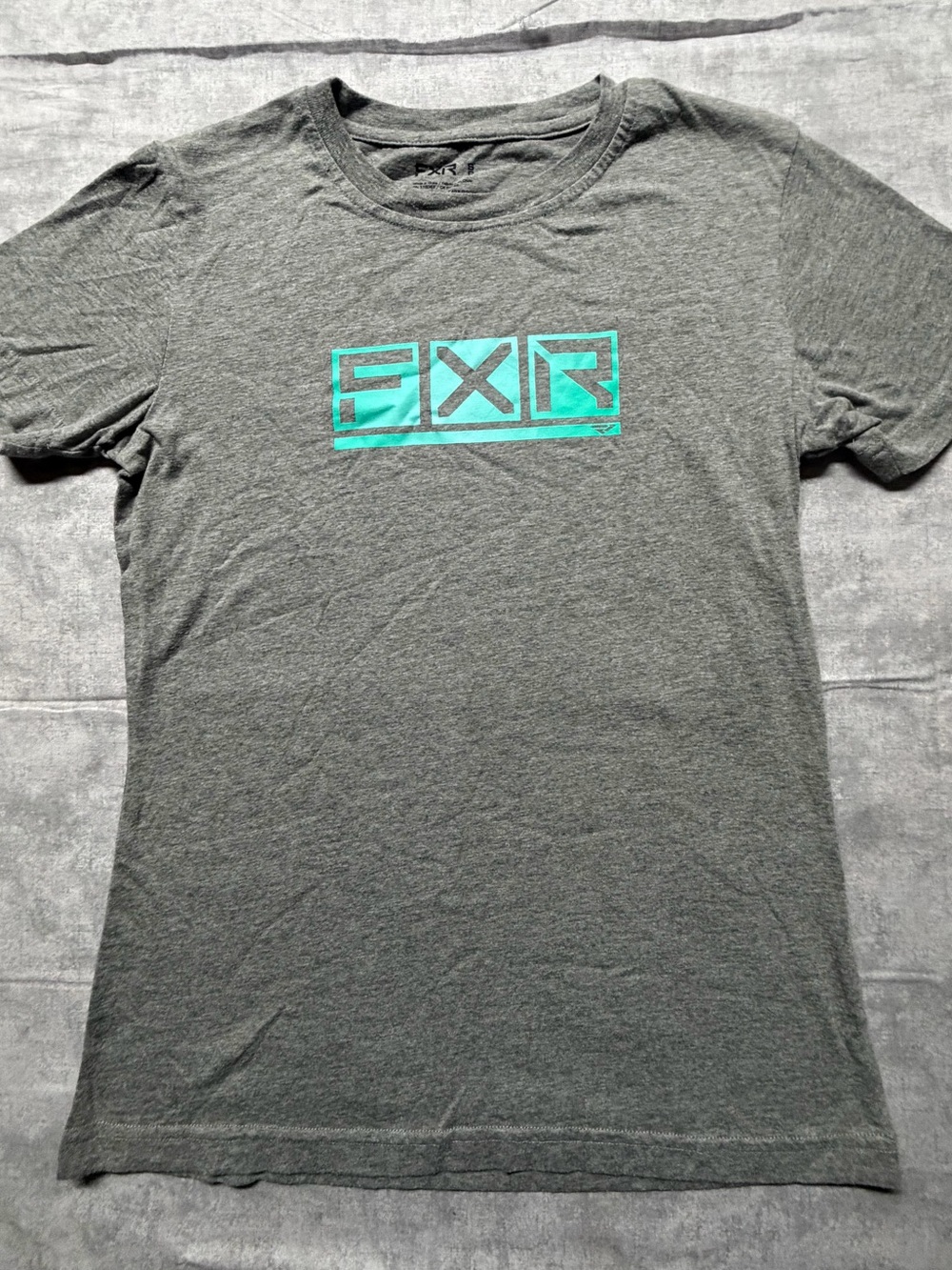FXR Gray Logo Graphic Jersey Knit Men's Crew Neck Short Sleeve T-Shirt Size S
